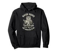 Funny Owl Bookworm Meme Quizás los Libros Son Adictos a mí Sudadera con Capucha