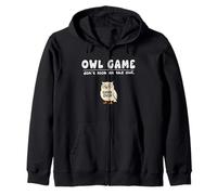 Funny Owl Game Dont Look Juego sobre Niños Niñas Niños Sudadera con Capucha