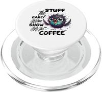 Funny Owl Stuff The Early Worm Coffee PopSockets PopGrip para MagSafe