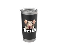 Funny Owner Kids Mens Womens Bro Bruh Pet Rat Lover Vaso térmico de acero inoxidable de doble pared