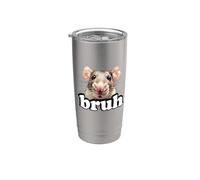 Funny Owner Kids Mens Womens Bro Bruh Pet Rat Lover Vaso térmico de acero inoxidable de doble pared
