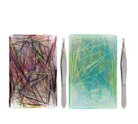 Funny Pad Reusable Sensory, Silicone Skin Picking Fidget Toy with Tweezers | 1/2/5PCS Colorful Soft Pads Dermatillomania Fidget Toys, For Adults Teens Kids Home Office Travel Study School Car Cafe