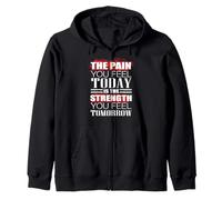 Funny Pain Today Fuerza Mañana Gimnasio Entrenamiento Fitness Sudadera con Capucha