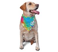 Funny Paint Drop Splatter Colorful Dog Bandanas Bufanda para Mascotas Triángulo Bib Boy Girl Pañuelo Ajustable Accesorios para Cachorros pequeños, medianos y Grandes