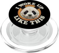 Funny Panda Bear I Woke Up Like This Sleepy Cansado Estado de ánimo PopSockets PopGrip para MagSafe