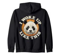 Funny Panda Bear I Woke Up Like This Sleepy Cansado Estado de ánimo Sudadera con Capucha