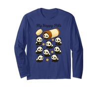 Funny Panda My Happy Pills Animal Lover Niños Niñas Niños Manga Larga