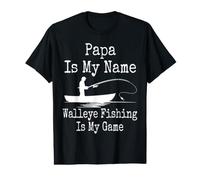 Funny Papa Is My Name Walleye Fishing es mi Juego Fish Humor Camiseta gráfica económica