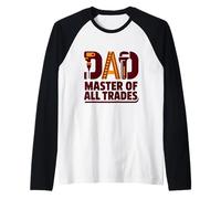 Funny Papa Tools Retro DIY Dad Papa Can Fix It Día del Padre Camiseta Manga Raglan