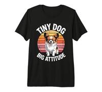 Funny Papillon Vintage Sunset | Tiny Dog Big Attitude Camiseta Premium