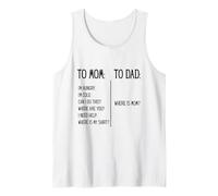 Funny Parenting To Mom Compare To Dad Where Is Mom Camiseta sin Mangas