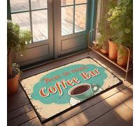 Funny Patio Decor Best In Town Coffee Bar: Savor The Best Brews Felpudo al aire libre para puerta delantera y entrada (40 x 60 cm)