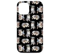 Funny Pattern Happy Blue Merle Australian Shepherd Lover Carcasa para iPhone 12/12 Pro