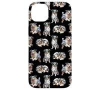 Funny Pattern Happy Blue Merle Australian Shepherd Lover Carcasa para iPhone 14 Plus