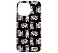 Funny Pattern Happy Blue Merle Australian Shepherd Lover Carcasa para iPhone 15 Pro MAX