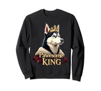 Funny Pawesome Husky Siberian King Dog Art Sudadera