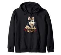 Funny Pawesome Husky Siberian King Dog Art Sudadera con Capucha