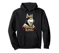 Funny Pawesome Husky Siberian King Dog Art Sudadera con Capucha