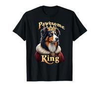 Funny Pawesome Pastor Australiano Rey Perro Arte Aussie Camiseta