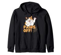 Funny Paws Off Cat Scratch Grumpy Kitty Gráfico Gatito enojado Sudadera con Capucha