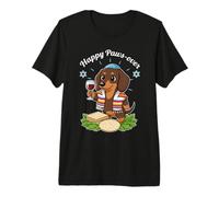 Funny Paws-Over Dachshund Happy Pascua Seder Vintage Camiseta Premium
