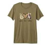 Funny Peace Love Pet Rat Lover Camiseta Premium