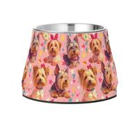 Funny Peach Dogs Pets - Cuencos de agua y comida de acero inoxidable mejorados para perros, gatos, conejos, pájaros, ralentizan la alimentación