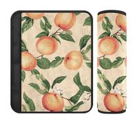 Funny Peach Fruit Beige 2 piezas correa de hombro acolchado más comodidad conducción para bolsa forro para cinturón de seguridad