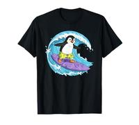 Funny Penguin está surfeando una Ola del océano 1 - Fan Fun Camiseta