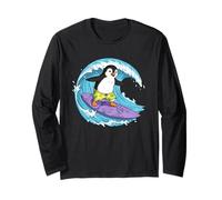 Funny Penguin está surfeando una Ola del océano 1 - Fan Fun Manga Larga