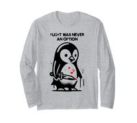 Funny Penguin Flight Nunca Fue Una Opción Lucha Tonto Meme Manga Larga