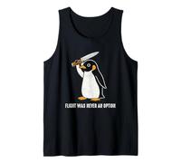 Funny Penguin with Knife Flight Was Never an Option Camiseta sin Mangas