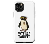 Funny Penguin WTF es una protesta de memes políticos arancelarios Carcasa para iPhone 11 Pro