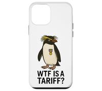 Funny Penguin WTF es una protesta de memes políticos arancelarios Carcasa para iPhone 12 mini