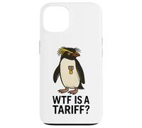 Funny Penguin WTF es una protesta de memes políticos arancelarios Carcasa para iPhone 13