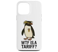 Funny Penguin WTF es una protesta de memes políticos arancelarios Carcasa para iPhone 13 Pro Max