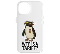 Funny Penguin WTF es una protesta de memes políticos arancelarios Carcasa para iPhone 14