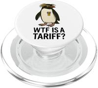 Funny Penguin WTF es una protesta de memes políticos arancelarios PopSockets PopGrip para MagSafe