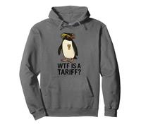 Funny Penguin WTF es una protesta de memes políticos arancelarios Sudadera con Capucha