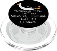 Funny Penguins Can't Fly I Must be a Penguin Humor Divertido PopSockets PopGrip para MagSafe