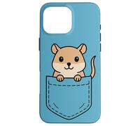 Funny Pet Gerbil Pocket Pal Cute Gerbil Roedor Animal Art Carcasa para iPhone 16 Pro Max