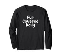 Funny Pet Humor Design Fur Covered Daily Everyday Tees Manga Larga