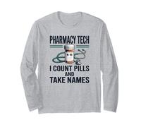 Funny Pharmacy Tech Squad Asistente de farmacéutico CPhT Manga Larga