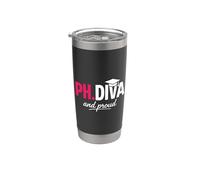 Funny PhD Student Graduate Ph.D Diva Really and Proud Vaso térmico de acero inoxidable de doble pared
