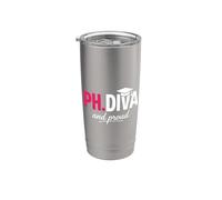 Funny PhD Student Graduate Ph.D Diva Really and Proud Vaso térmico de acero inoxidable de doble pared
