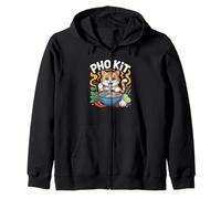 Funny Pho Kit Cat Pun Vietnamese Fideos Bowl Humor Sudadera con Capucha