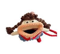 Funny Phone Pouch - Knitted Bag, Cute Doll, Mini Purse, Sausage Mouth Appearance Feature, Lightweight Portable Holder | Creative Fashion Accessory Giftable Carry Solution, Birthday Holiday
