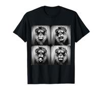 Funny Photo Booth Silly Lion Gafas De Sol Animal Leones Meme Camiseta