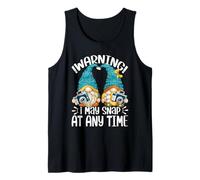 Funny Photographer Gnomes Warning I May Snap It Any Time Camiseta sin Mangas