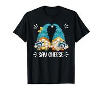 Funny Photography Camera Gnomes For Photographers Say Cheese Camiseta